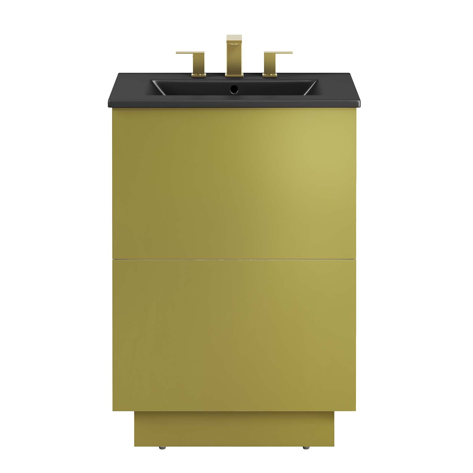 Modway Quantum 24″ Bathroom Vanity in Black Gold