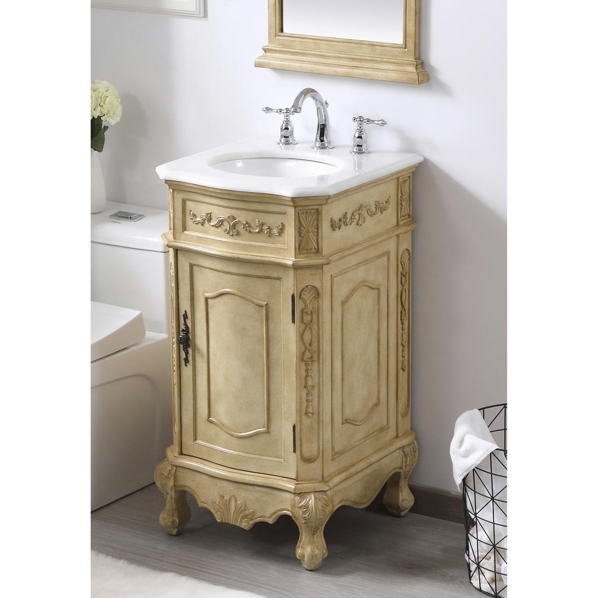 Elegant Lighting VF10119AB-VW Danville Vanity Antique Beige