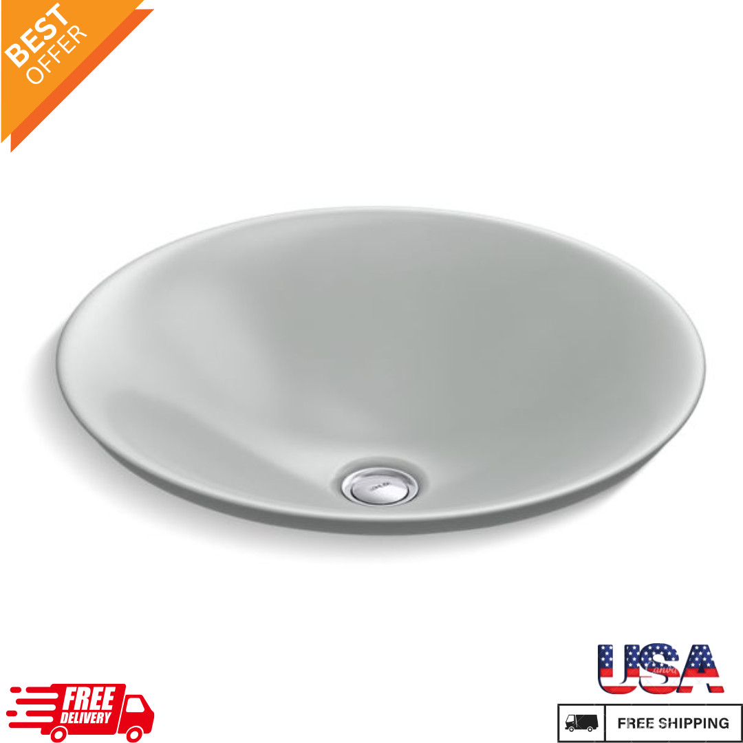 NEW KOHLER K-7806-95 Carillon Round Wading Pool Vessel Bathroom Sink, White
