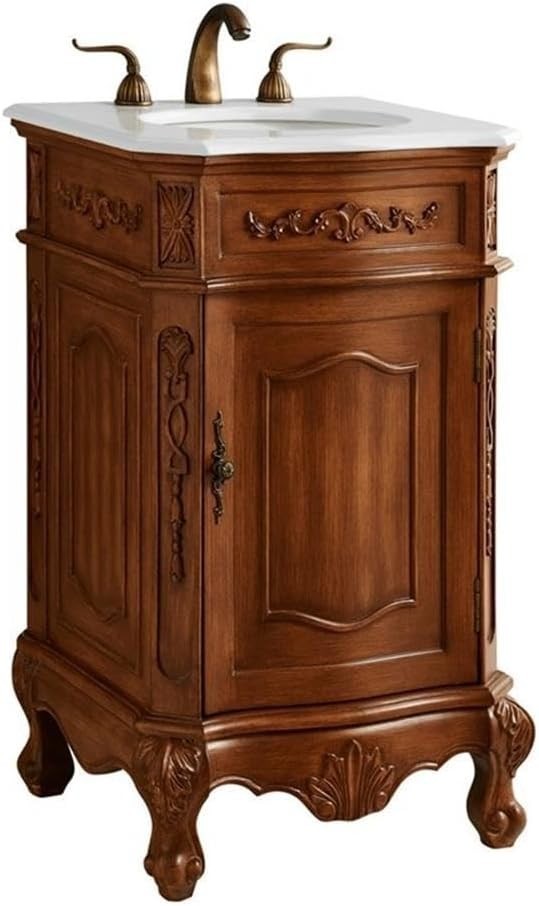 Elegant Lighting VF10121TK-VW 21 inch Single Bathroom Vanity in Teak Finish