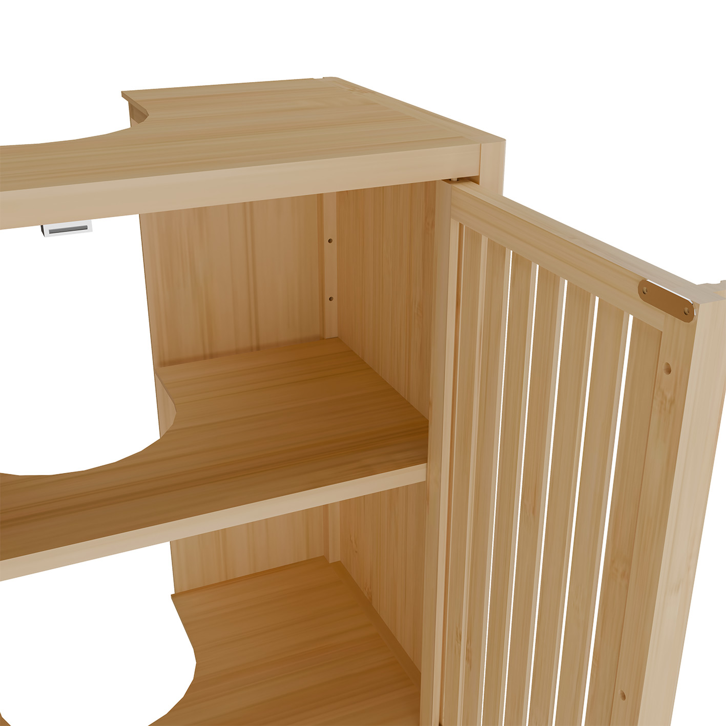 Under Sink Vanity Cabinet Bathroom Double Door Shelf Cupboard Basin Cabinet