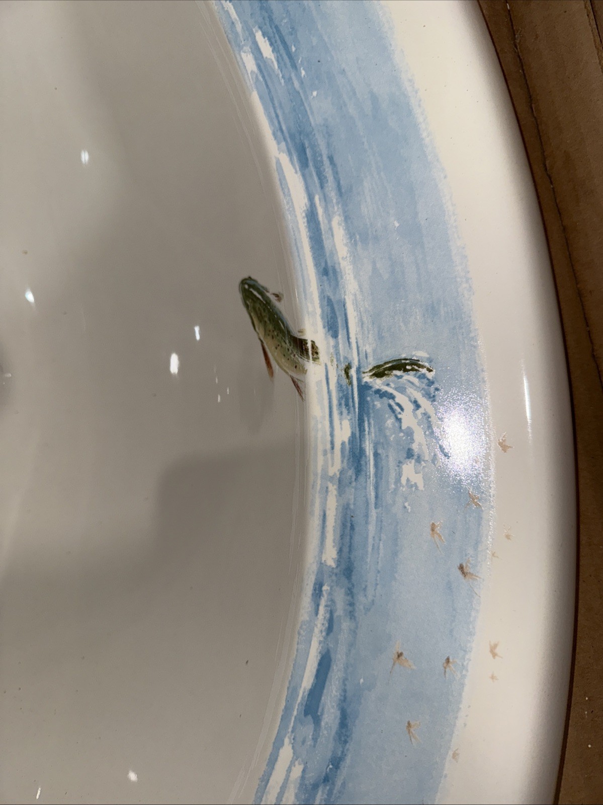 Kohler K-14274-RF-96 The Rod and the Fly design on Centerpiece SINK, BISCUIT