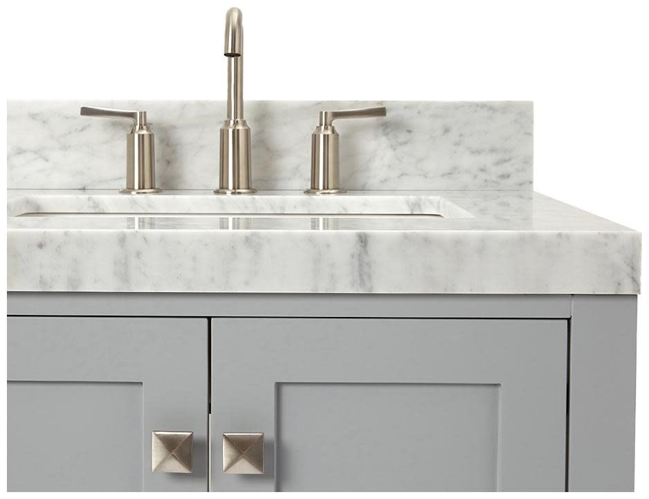 Ariel A036SRCW5RVO Cambridge 36″ – Midnight Blue / Italian Carrara Marble Top /