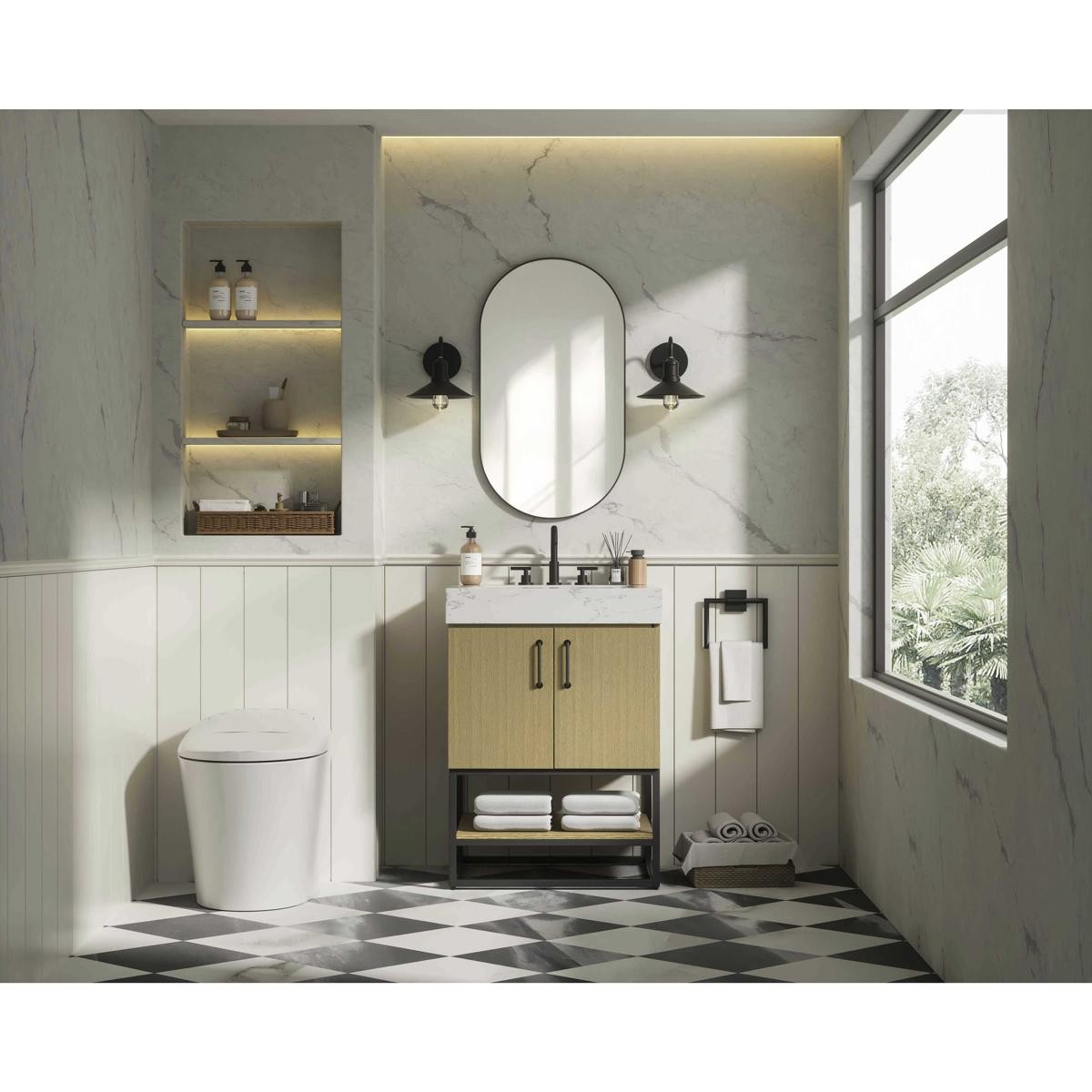 Elegant Lighting VF29224MHB Caroline Vanity Honey Brown