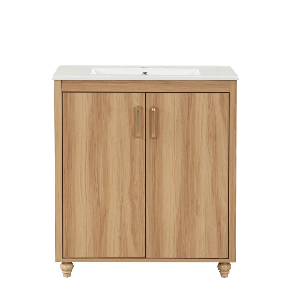 30″ Bathroom Vanity with Sink Combo Multi-functional Bathroom Cabinet with Doors