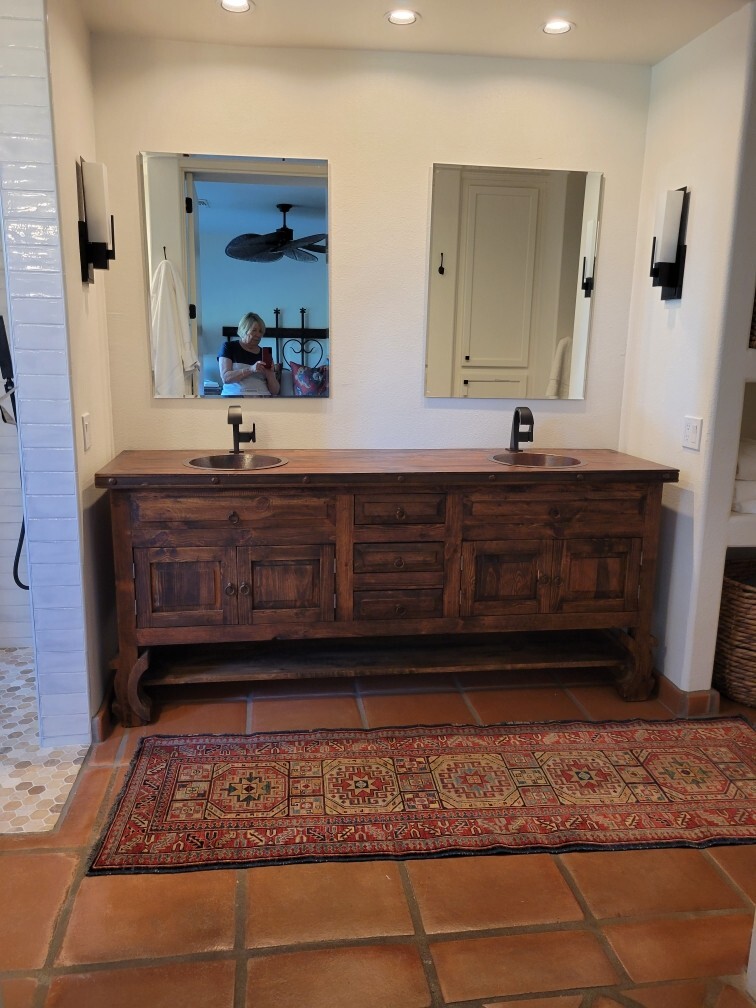Don Pio Rustic bathroom vanity With Sinks