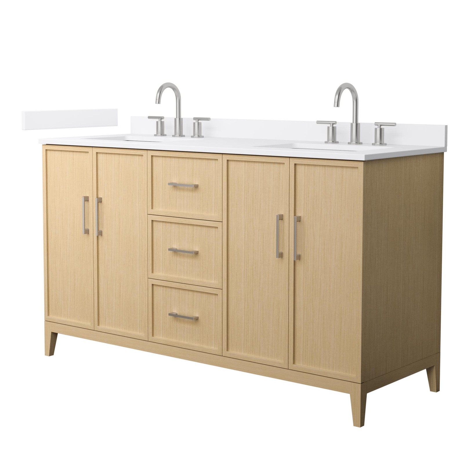 Wyndham Collection WCH717160D-VCA3-US3MXX Elan 60″ – White Oak / White Cultured