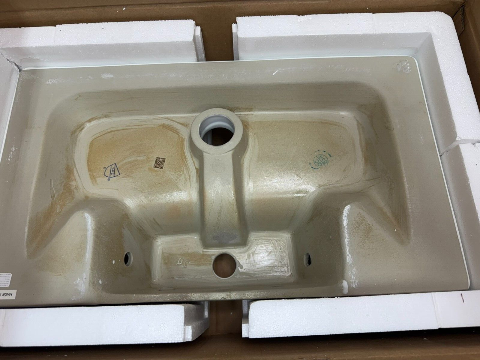 21.6″ x 12.5 Bathroom Vanity Sink Top Only, Bright White