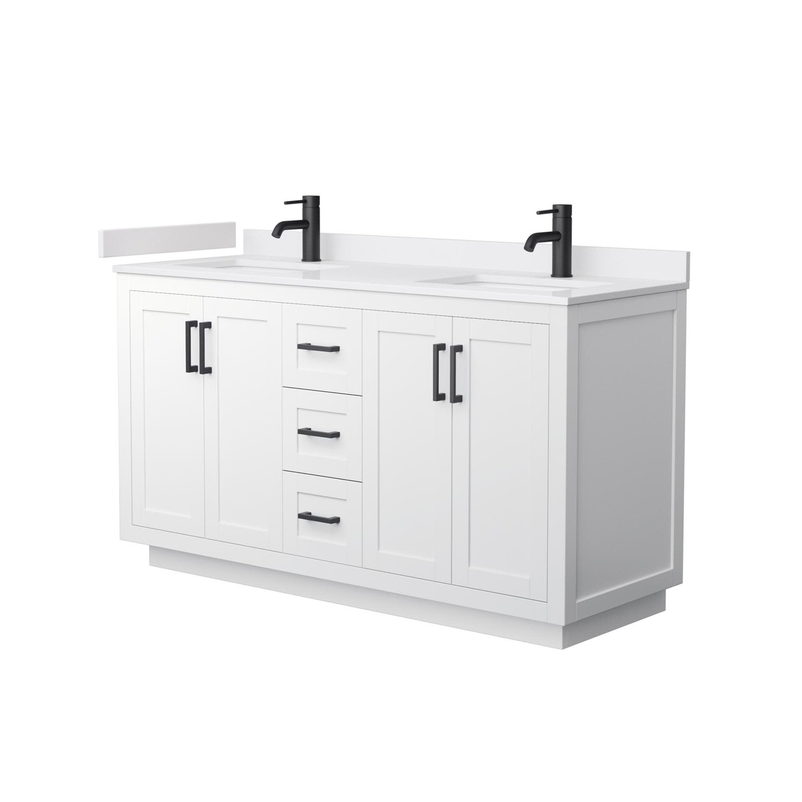 Wyndham Collection WCF2929-60D-VCA-MXX Miranda 60″ – Dark Gray / White Cultured