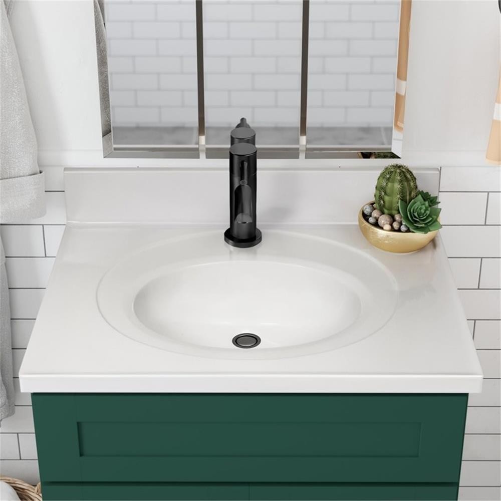 Bowery Hill 31-Inch Bath Vanity – Hunt Club Base and Single Hole Top