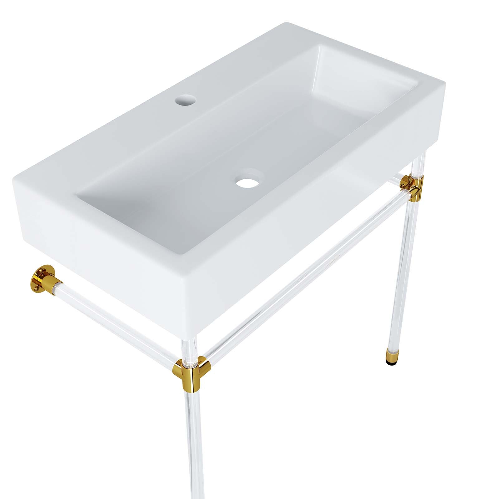 Modway Redeem 32″ Wall-Mount Acrylic Bathroom Vanity