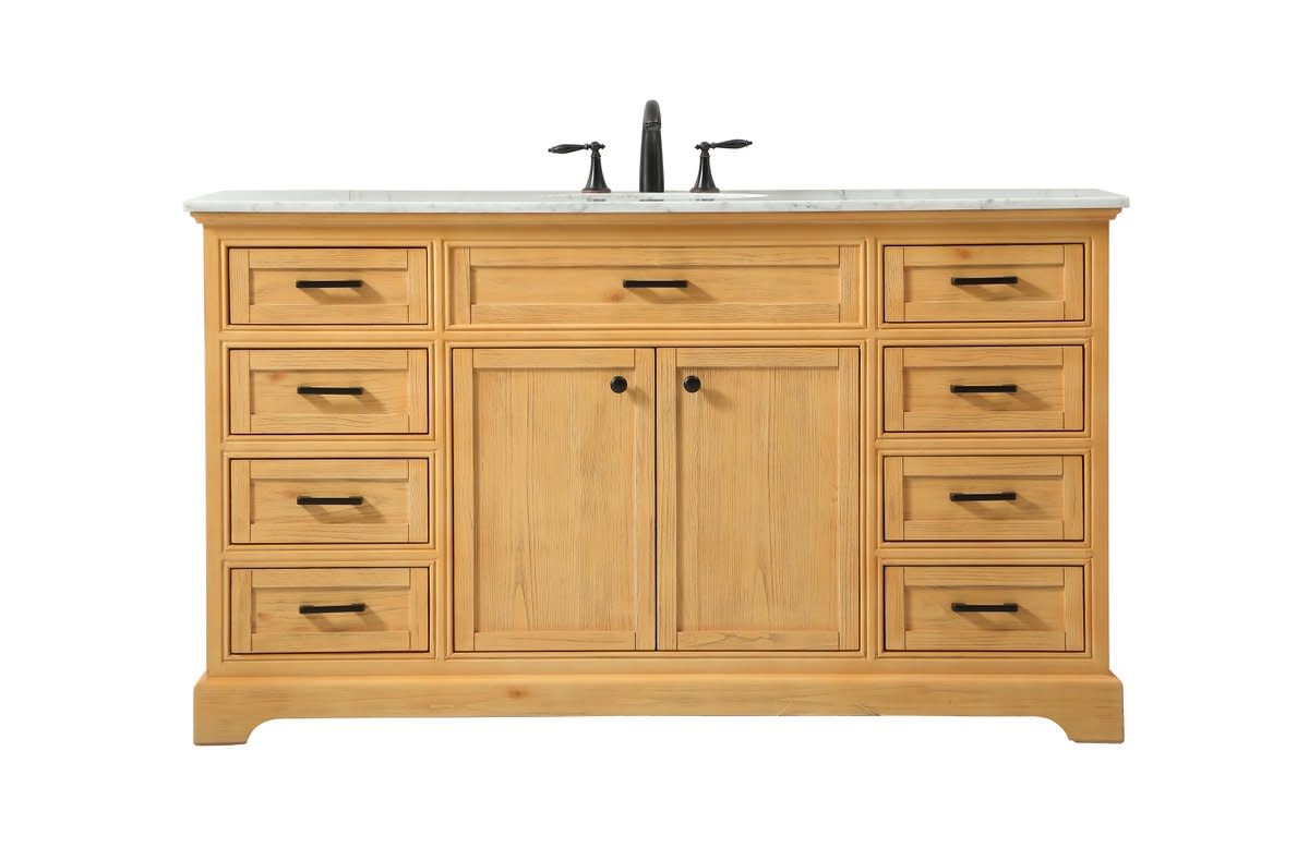 Elegant Lighting VF15060WH Americana 60″ – Natural Wood