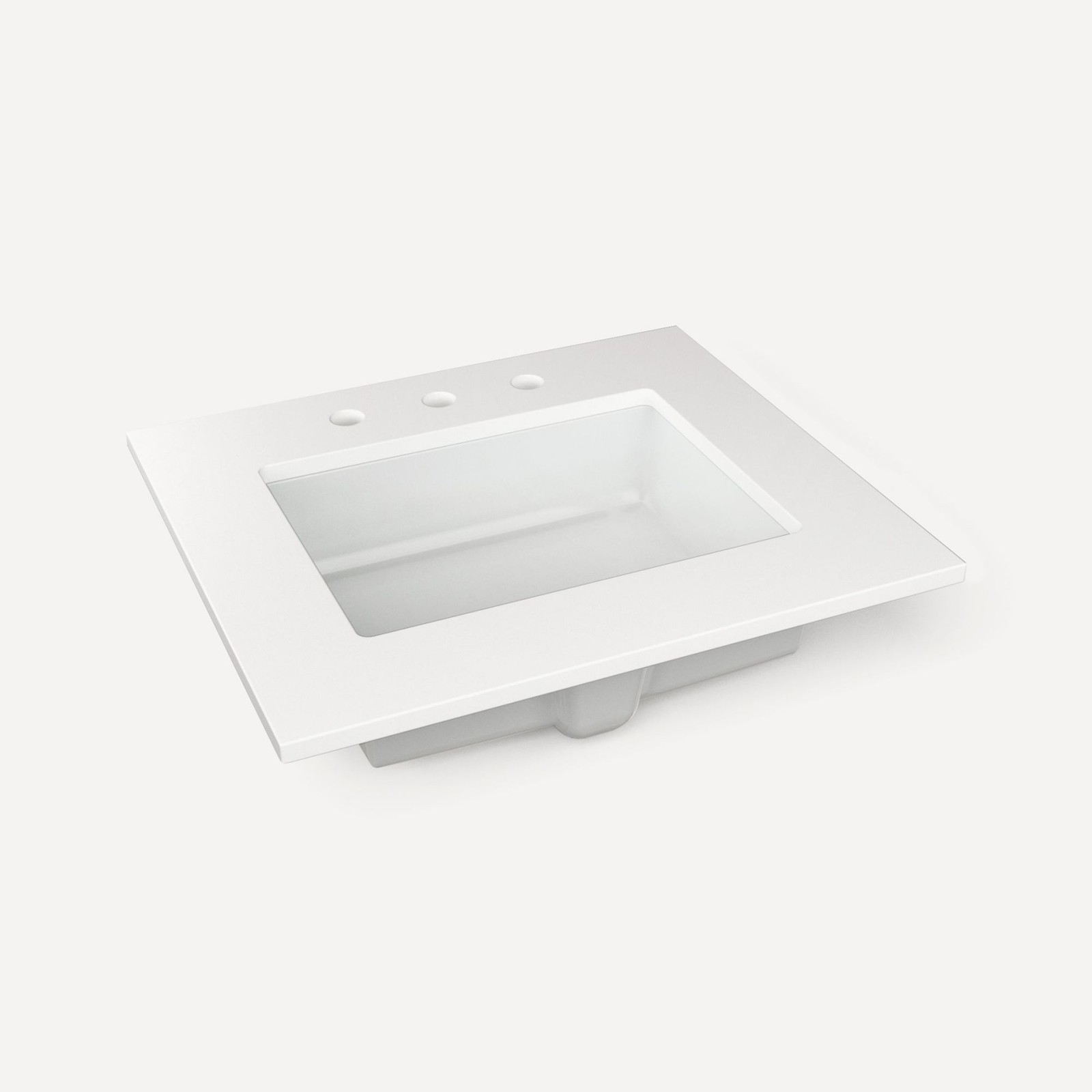 Robern TB25UCO-8 25″ Quartz Vanity Top for Widespread Faucet – Quartz White