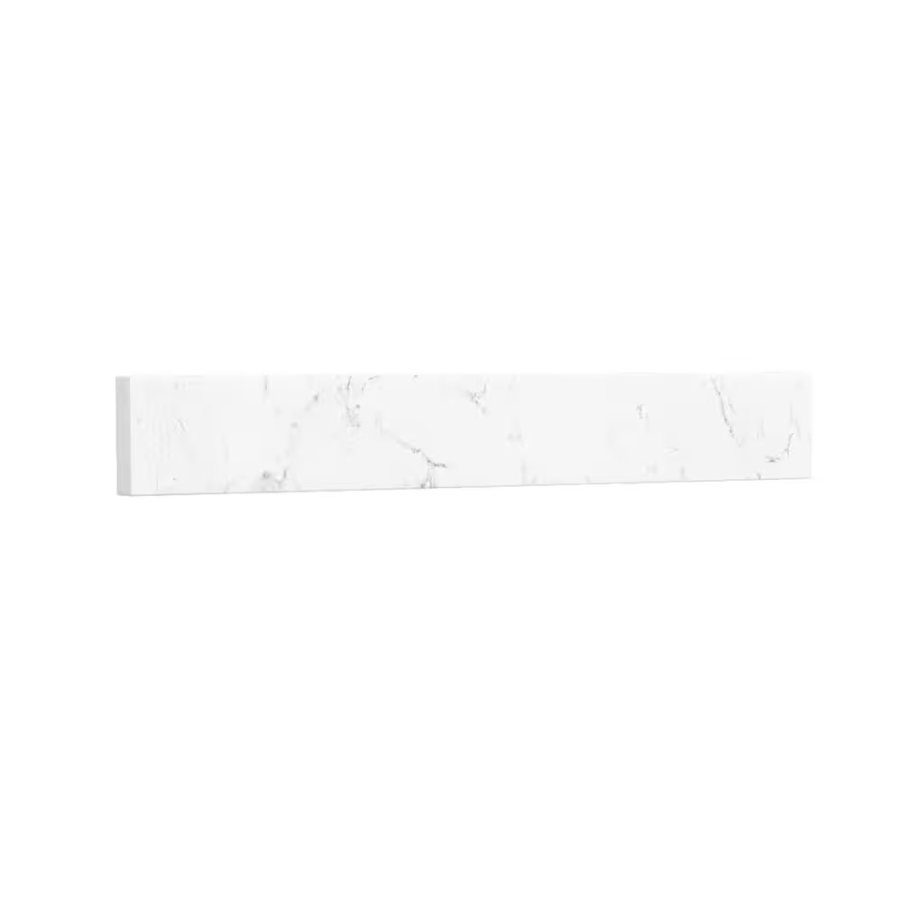 21.25 In. Cultured Marble Sidesplash in Light-Vein Carrara Free Shipping New