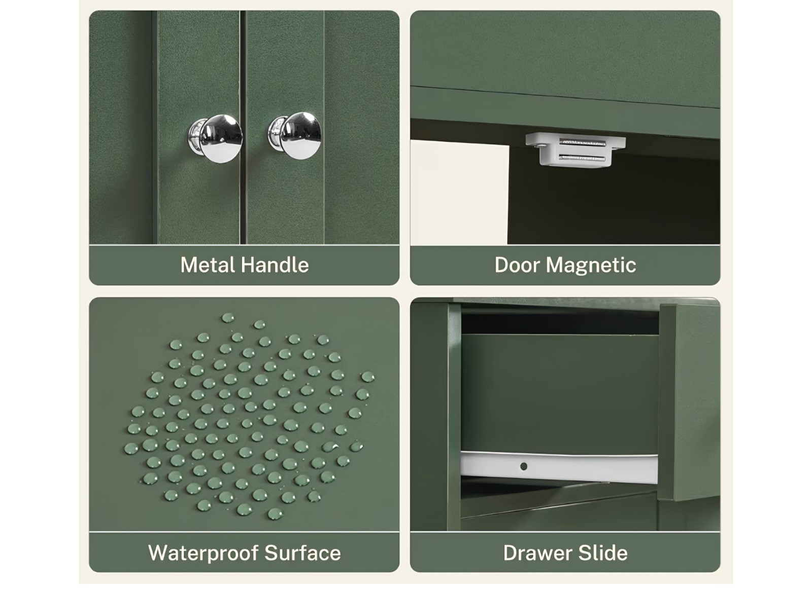 Pedestal Sink Storage Cabinet with 2 Doors and Drawer, Bathroom Sink Cabinet,…