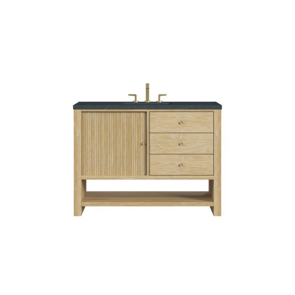 48″ James Martin Marigot D404-V48-SWO-3CSP Vanity Cabinet Charcoal Soapstone Top