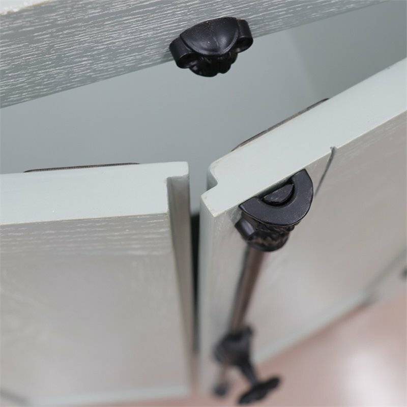 Plantation Solid Wood Vanity with Right Oval Sink in Gray Ash