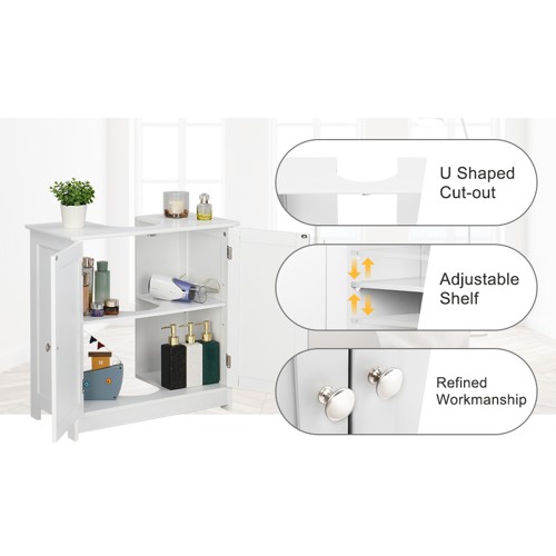 24″ Bathroom Vanity Cabinet Single Wood Vessel Sink Top Sink Cabinet Modern