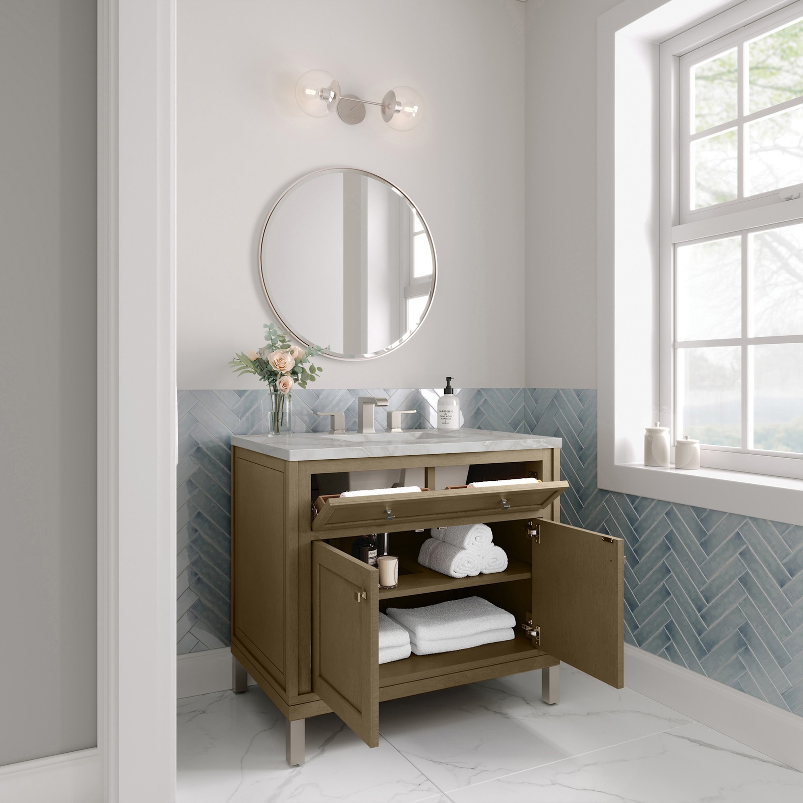 James Martin Vanities 503-V36-3VSL Chicago 36″ – White