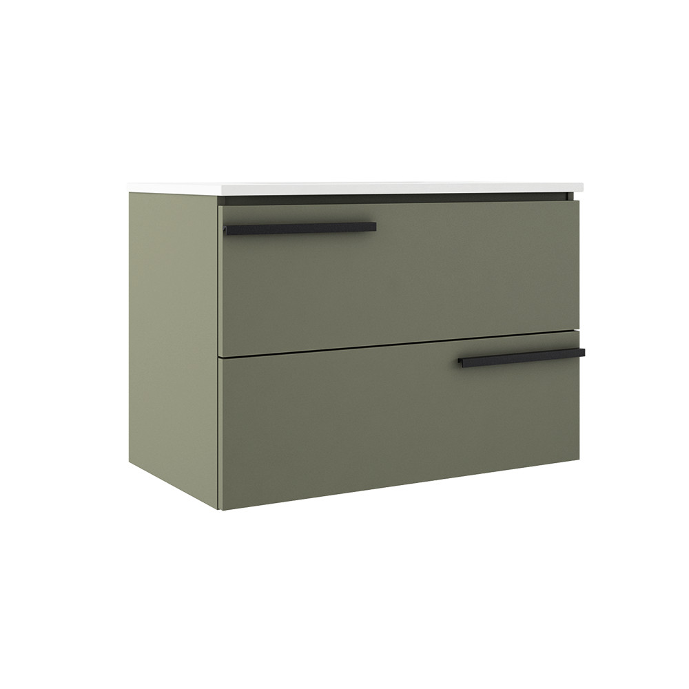 Accent 31″ Two Drawer Wall-Mounted Vanity – Sage Green