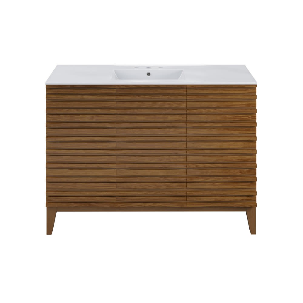 Swiss Madison SM-BV557-3 Cascade 48″ – Brown Oak / White