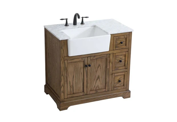 Elegant Lighting – VF60236DW – 36 Inch Single Bathroom Vanity in Driftwood