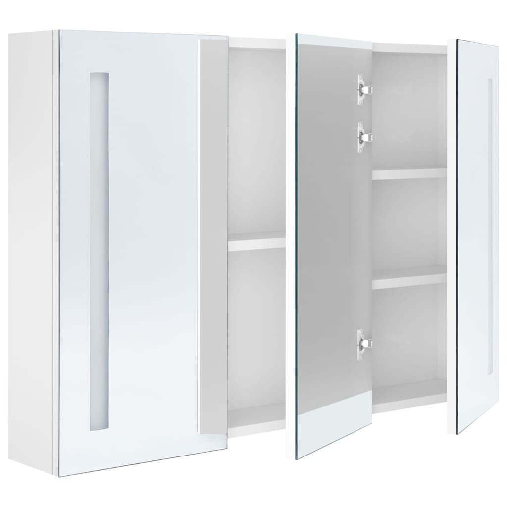 LED Bathroom Mirror Cabinet 35″x5.5″x24.4″ Shining White