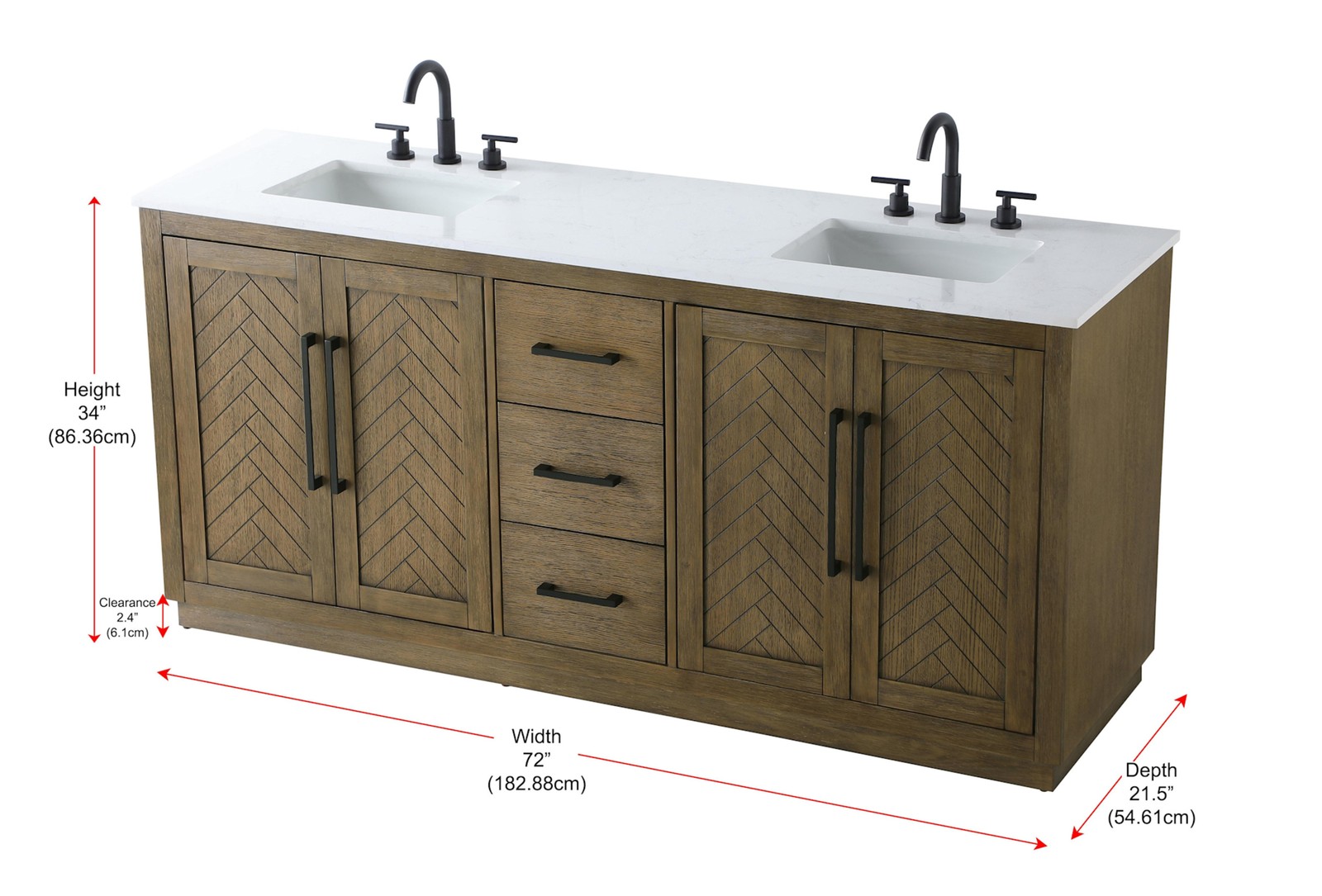 Elegant Lighting VF29072D Chase 72″ – Hazel Oak