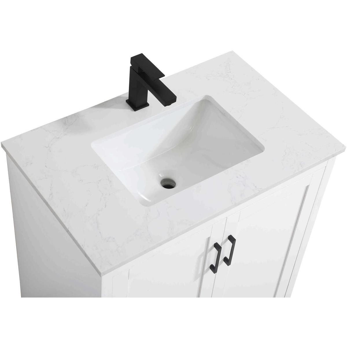 Elegant Lighting VF25130MWH Finnley 30 X 34 inch White Bathroom Vanity Cabinet
