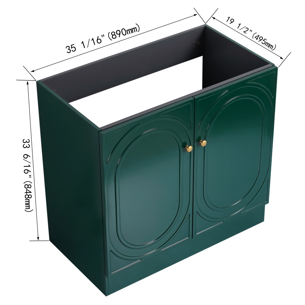 Freestanding Bathroom Vanity with Two Soft-Close Cabinet Doors