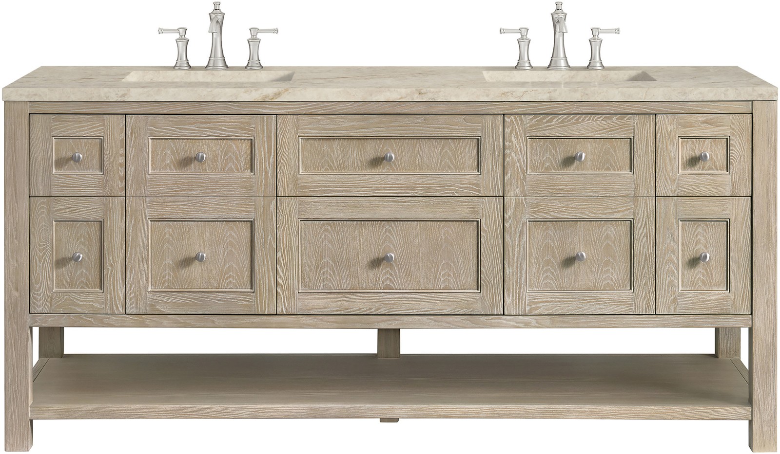 James Martin Vanities 330-V72-FTJR Breckenridge 72″ – Whitewashed Oak