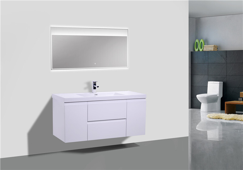 BOHEMIA LINA 48″ SINGLE SINK WALL MOUNTED VANITY WITH REINFORCED ACRYLIC SINK