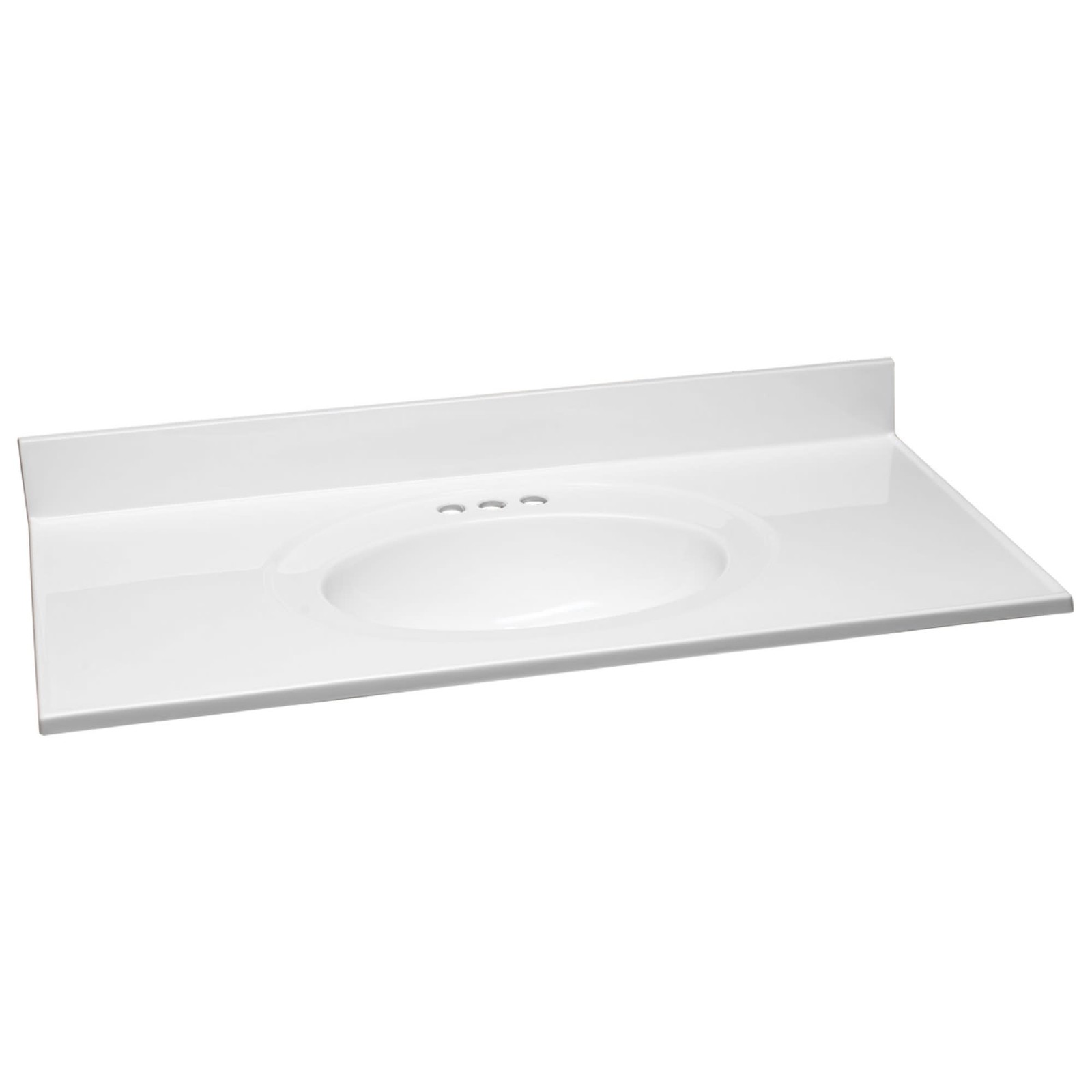 Design House 586156 43″ Cultured Marble Vanity Top – White