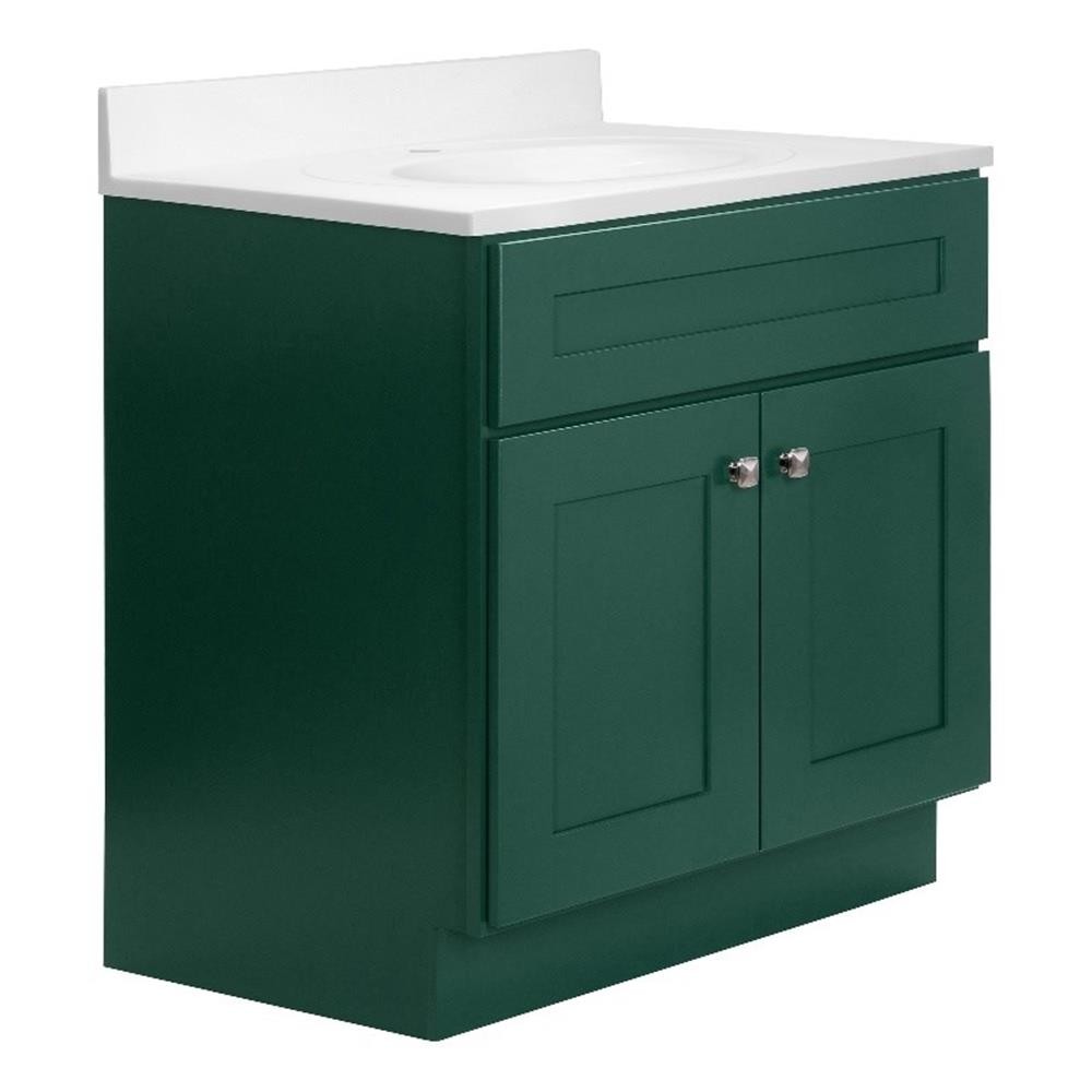 Brookings Bath Vanity Assembled 31×22 – Hunt Club Base and Single Hole Top