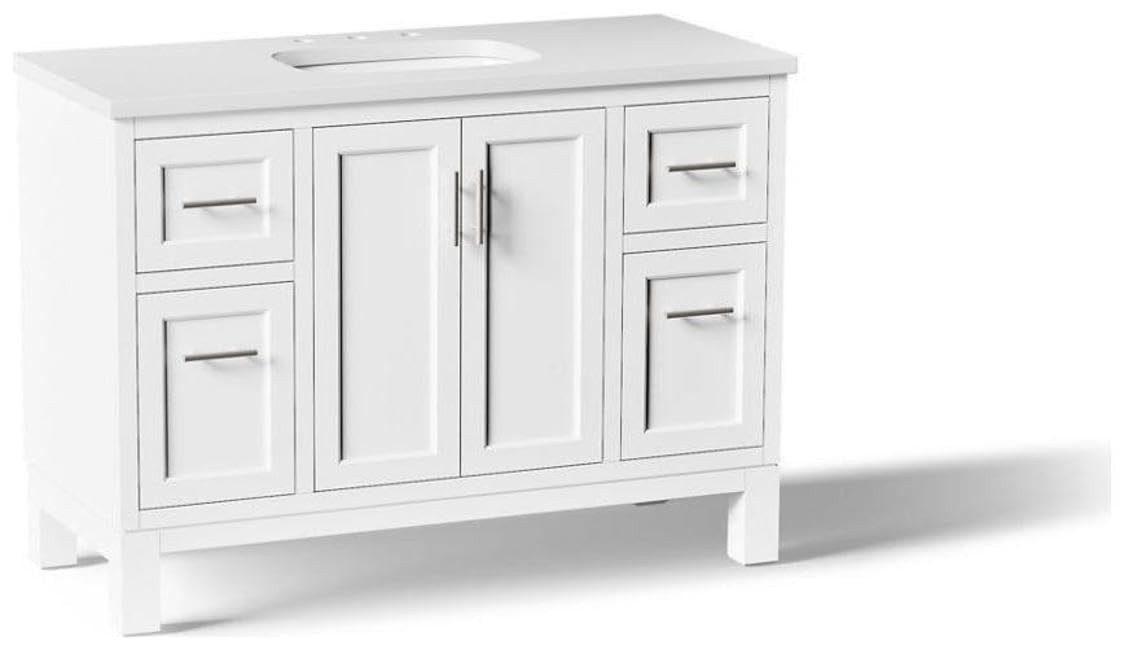 Kohler K-28383-ASB-0 Quo 48″ Free Standing Single Basin Vanity Set*NEW*