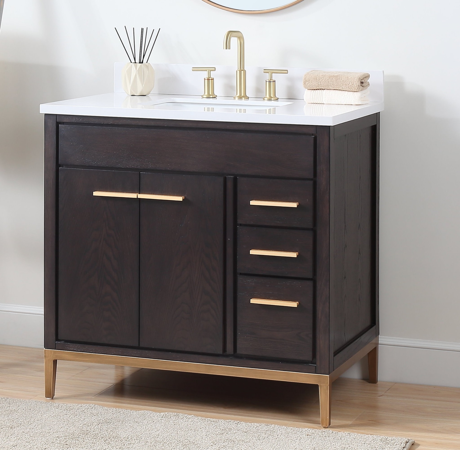 36 inch Beatrice Espresso Modern Bathroom Sink Vanity TB-9838-V36