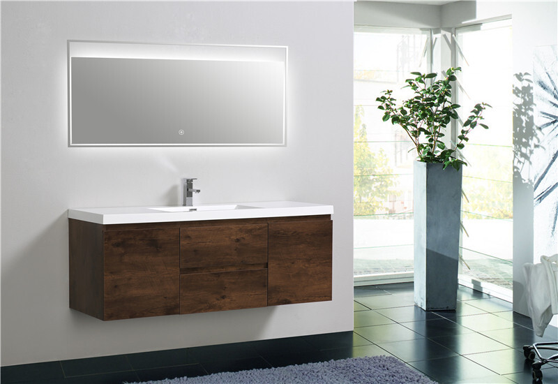 BOHEMIA LINA 60″ WALL MOUNTED VANITY WITH REINFORCED ACRYLIC SINK