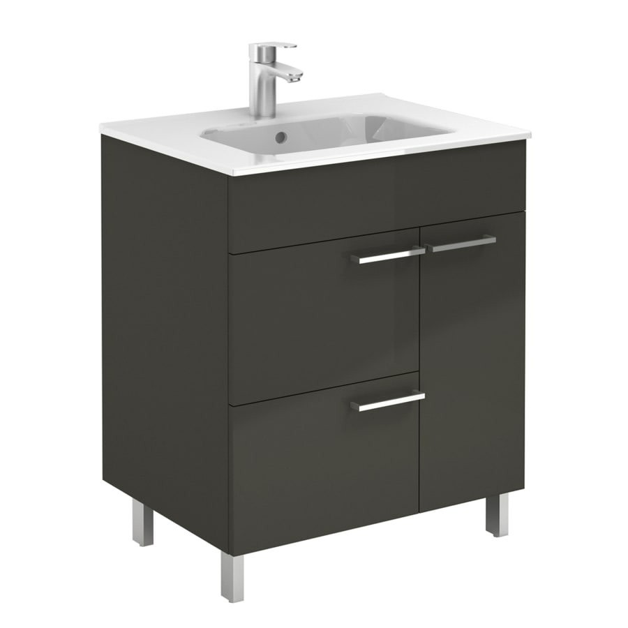WS Bath Collections Elegance 80 Set Elegance 31-1/2″ – Glossy Anthracite