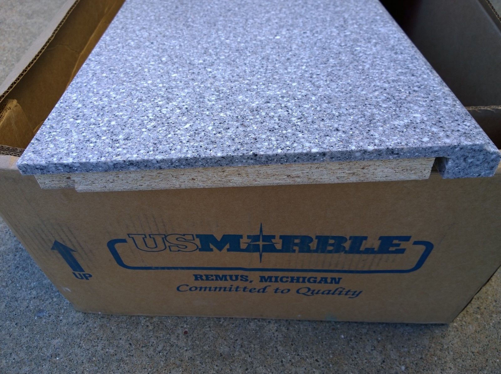 BRAND NEW Nice Cultured Granite Bathroom VANITY TOP + Ceramic Sink 60″ W x 22″ D