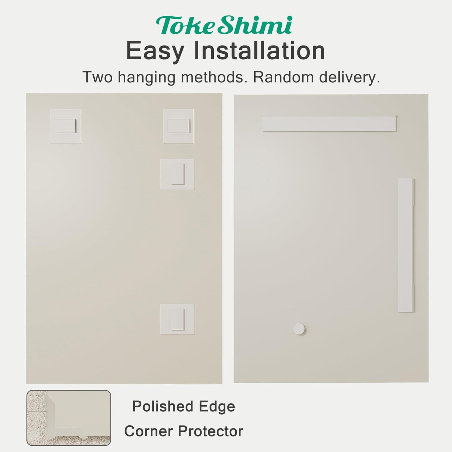 30×36 Frameless Modern Bathroom Mirror – Shatterproof Wall Decor