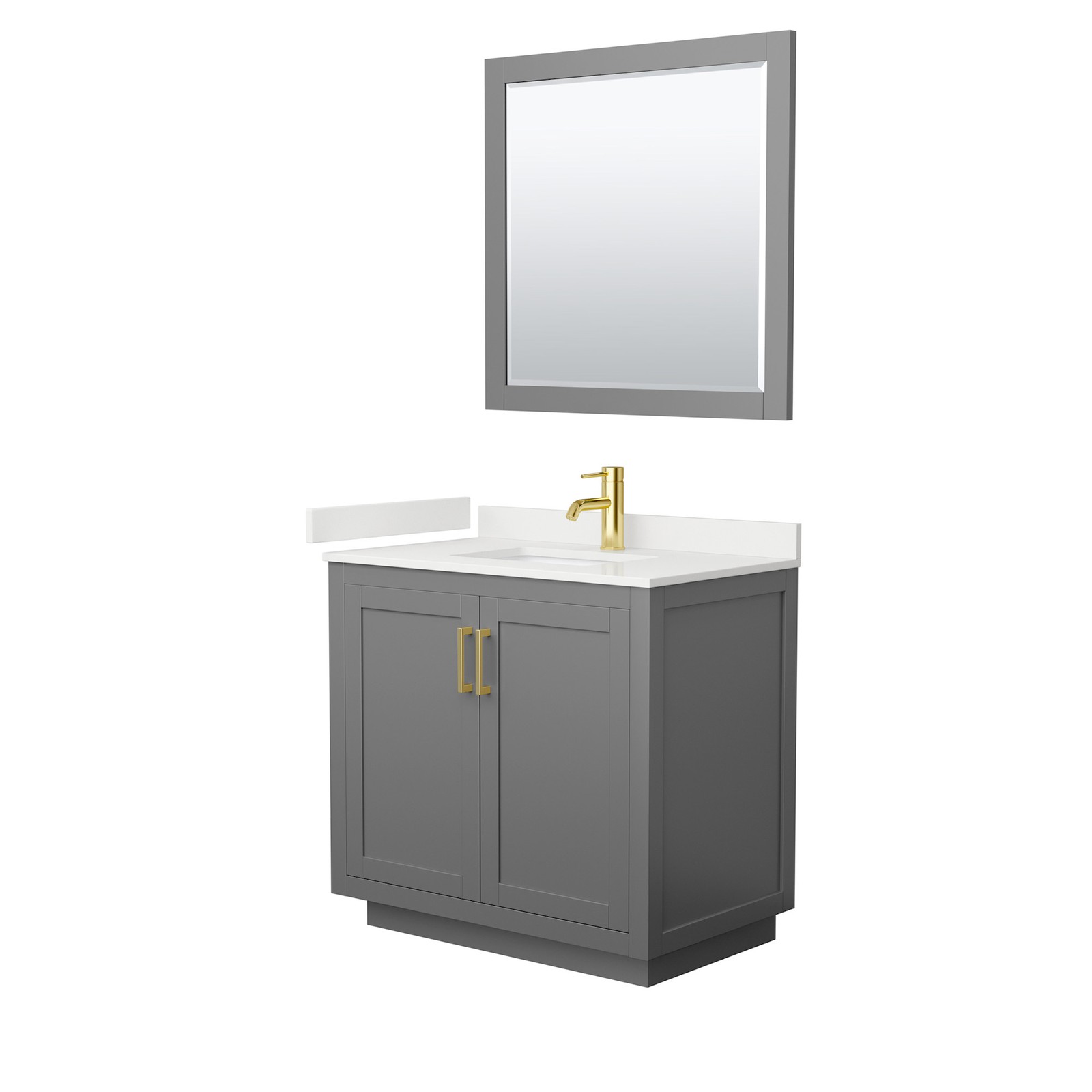 Wyndham Collection WCF292936S-QTZ-UNSM34 Miranda 36″ – Dark Gray / Giotto Quartz