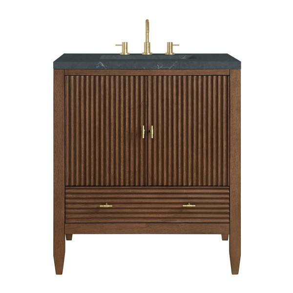 30″ James Martin Myrrin 485-V30-WLT-3CSP Vanity Cabinet Charcoal Soapstone Top