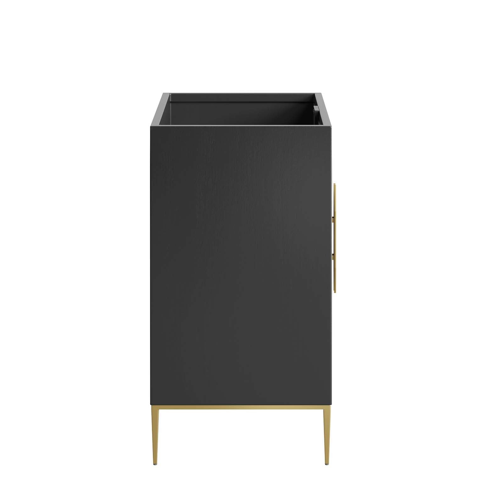 Modway Awaken 30″ Solid Wood and MDF Bathroom Vanity Cabinet in Black