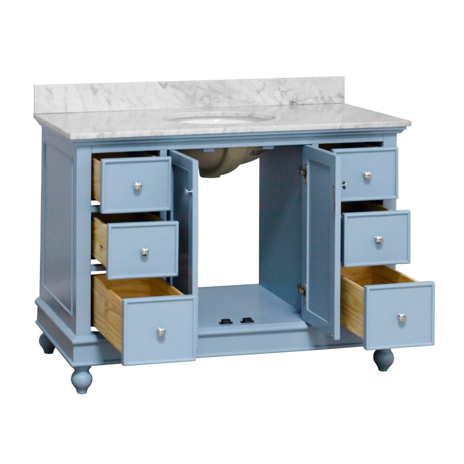 Bella 48-inch Vanity with Carrara Marble Top