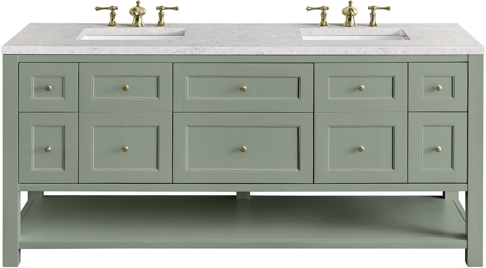 James Martin Vanities 330-V72-FEJP Breckenridge 72″ – Smokey Celadon