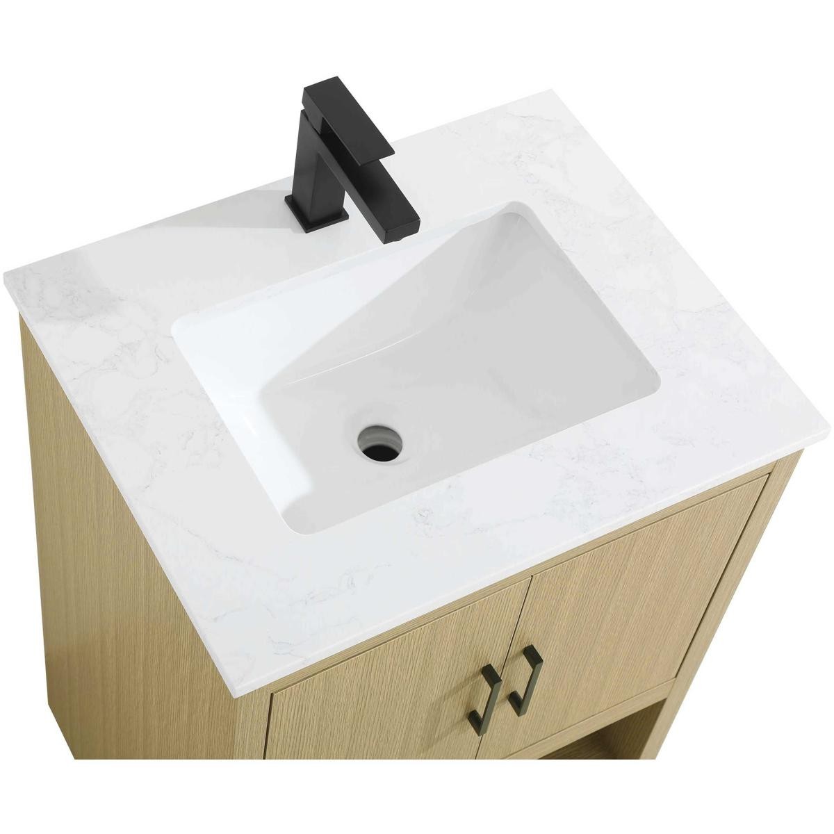 Elegant Lighting VF25224MHB Ira 24 X 34 inch Honey Brown Bathroom Vanity Cabinet