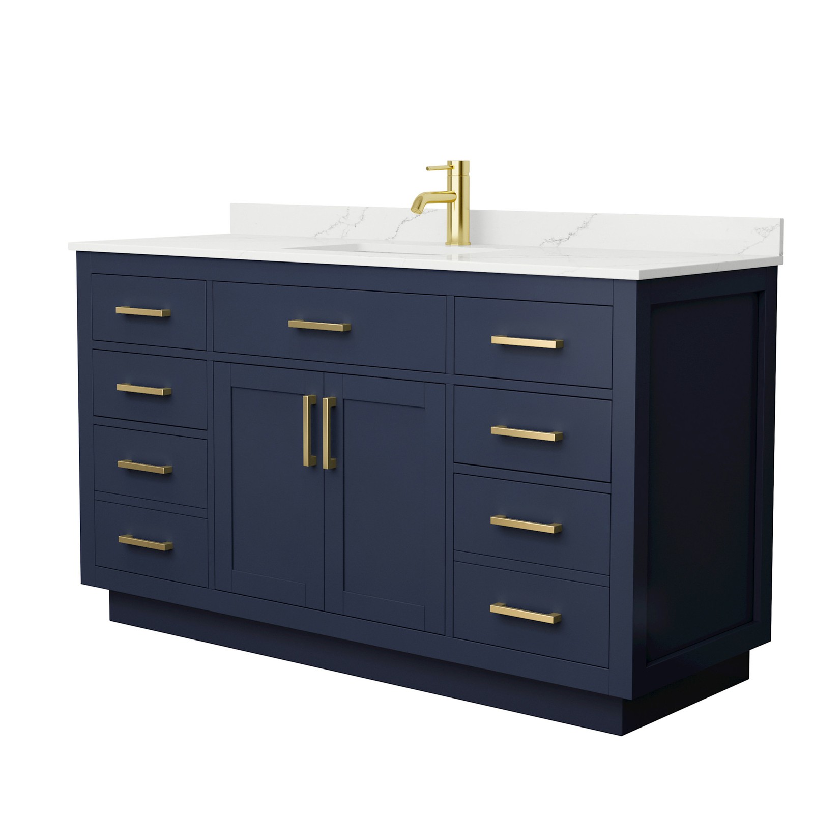 Wyndham Collection WCG262660S-QTZ-UNSMXX Beckett TK 60″ – Dark Blue / White