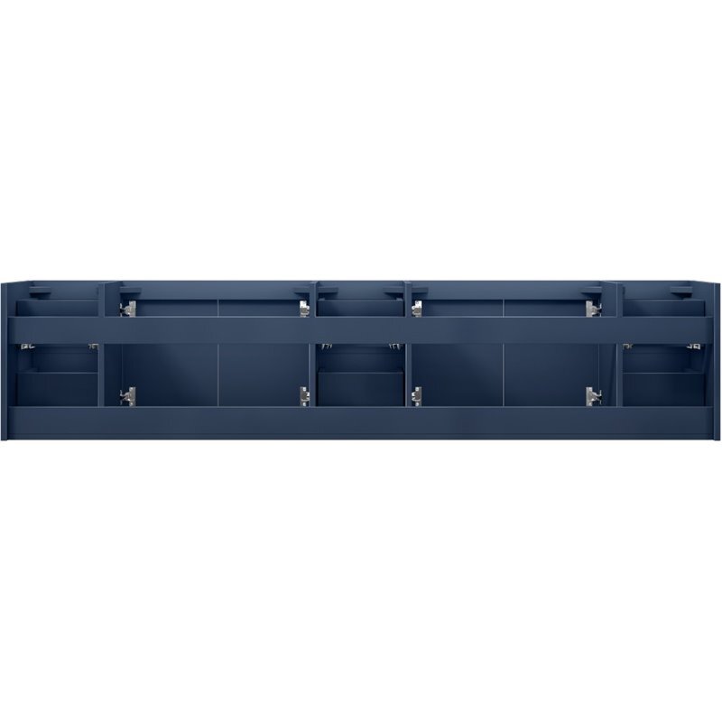 Lexora Home Geneva 84″ Vanity Cabinet in Navy Blue