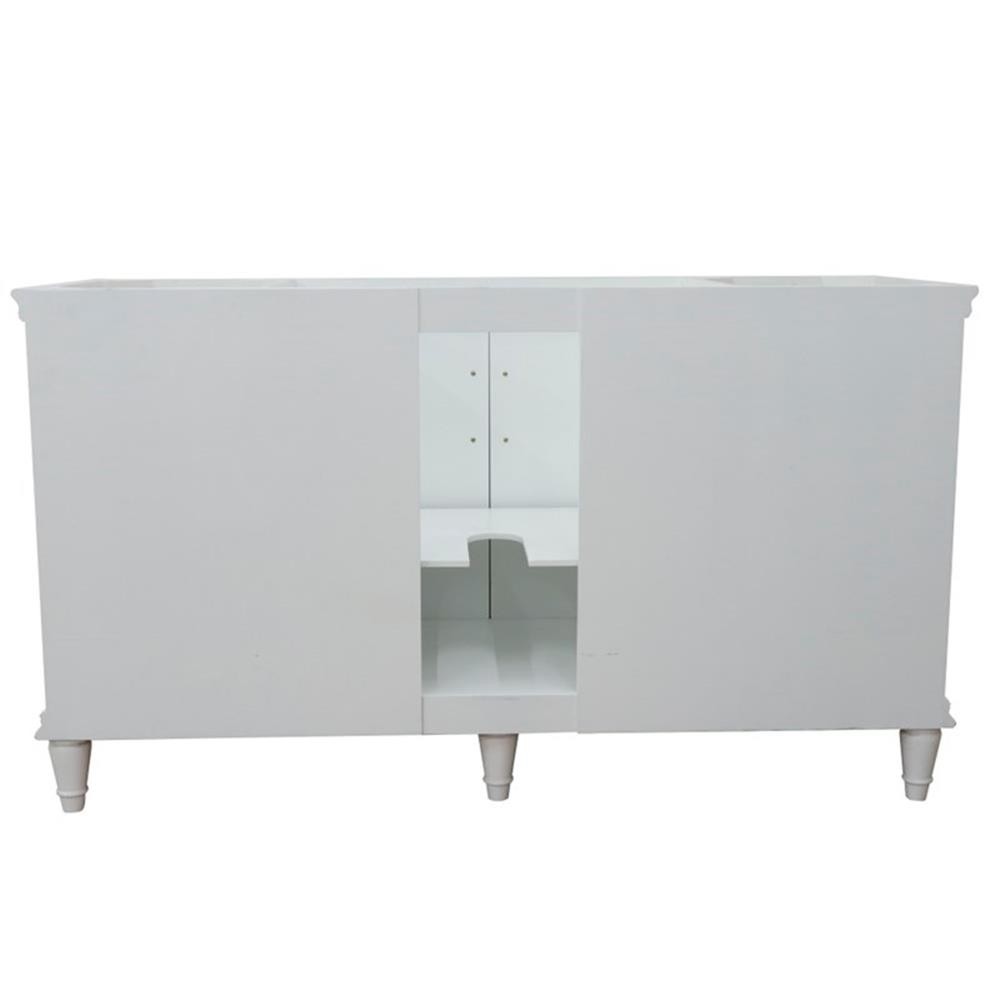 60 in. Single Wooden Vanity White Finish Cabinet Only