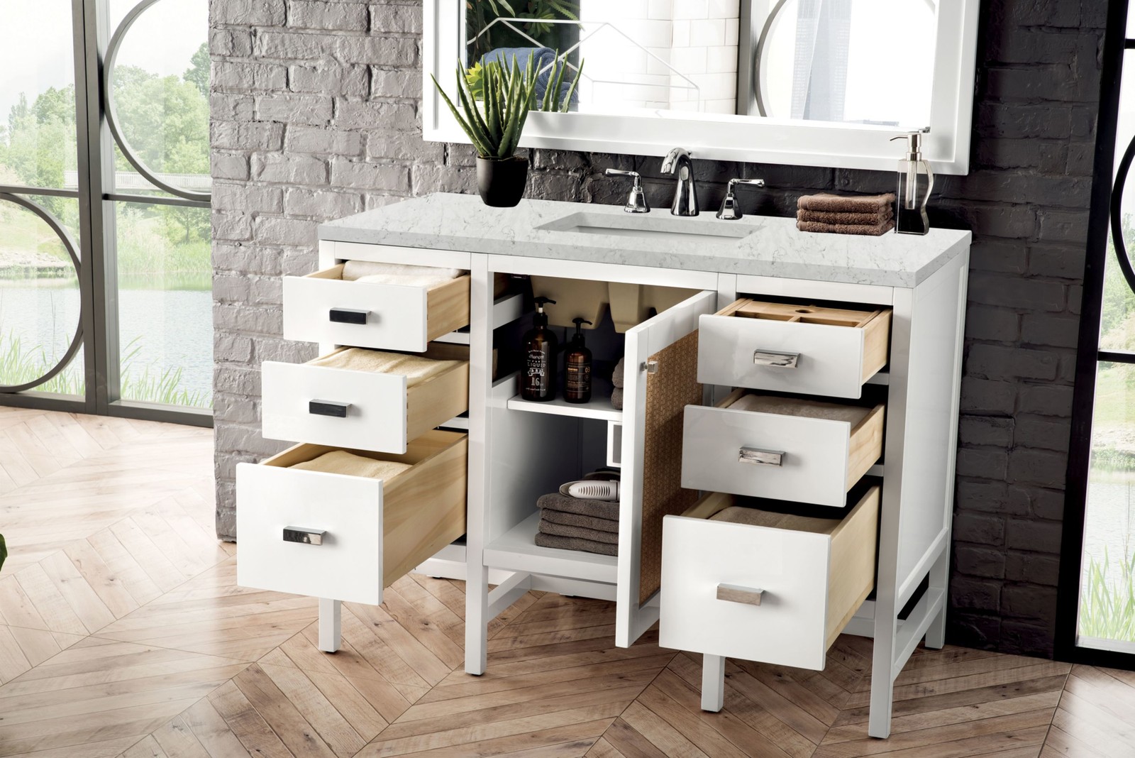 James Martin Vanities E444-V48-3EJP Addison 48″ – White